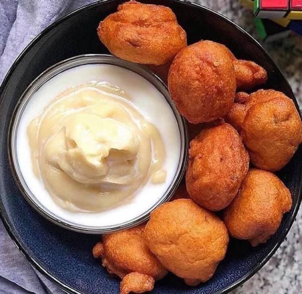 Nigerian breakfast dishes including moi moi and akara