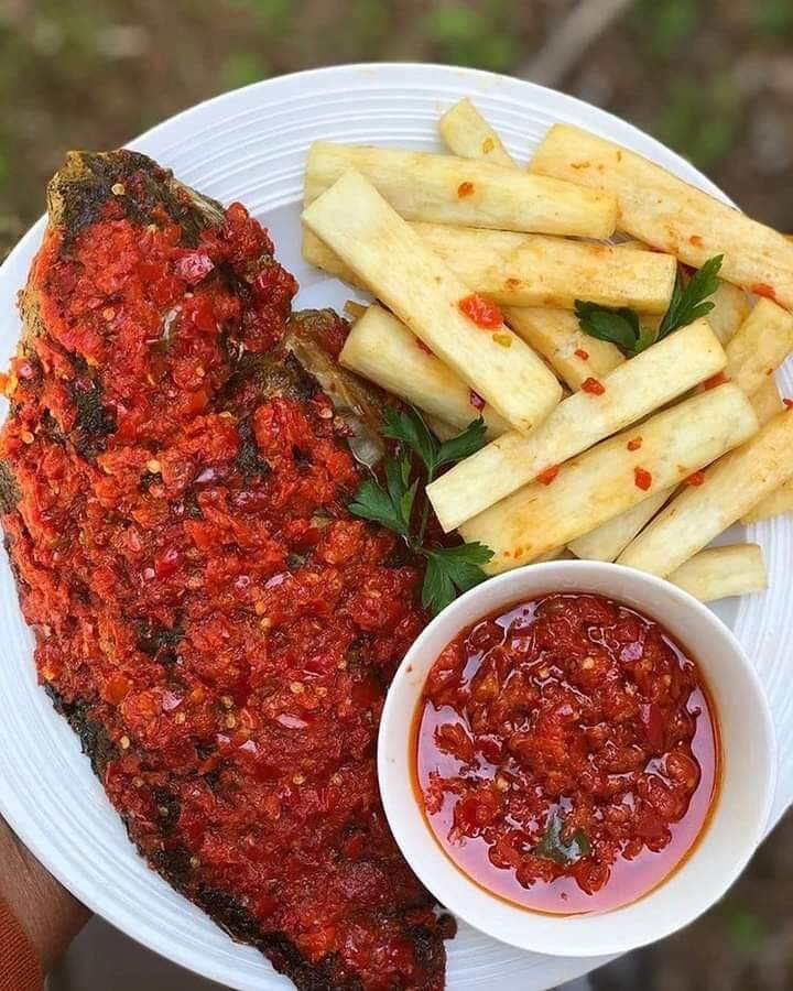Tilapia Fish & Fried Yam or Plantain